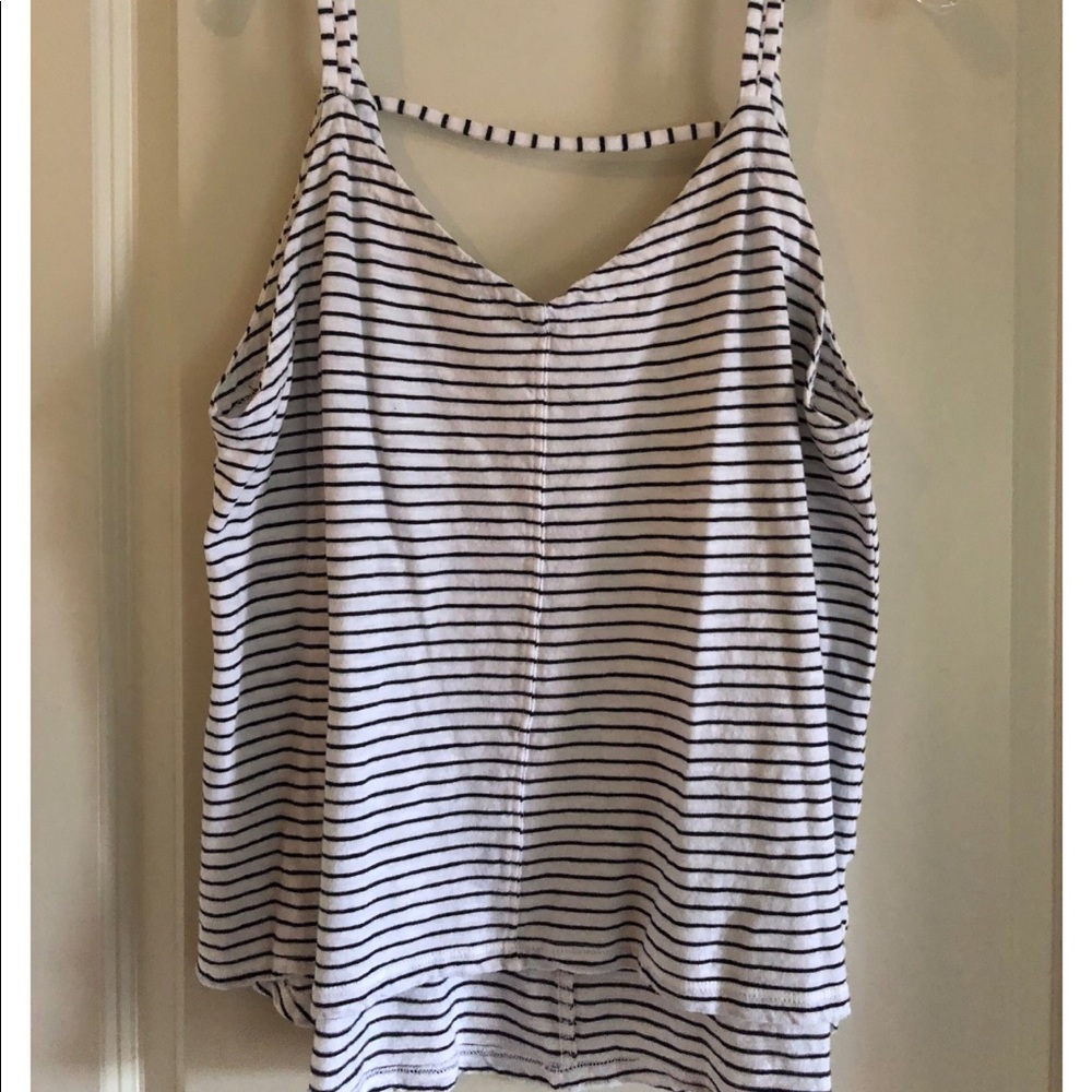 Black and White Striped Tank